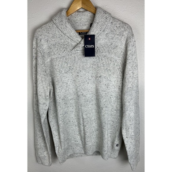Chaps Other - Chaps Men’s Medium Grey Knit Lead Table Arrow Pullover Long Sleeve Sweater